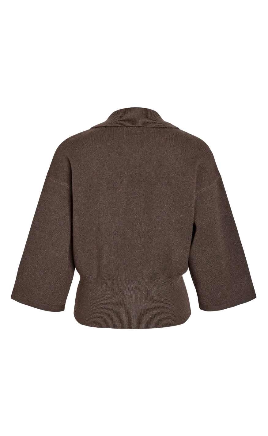 Noisy May Cardigan - Shyla 3/4 - Chocolate Brown