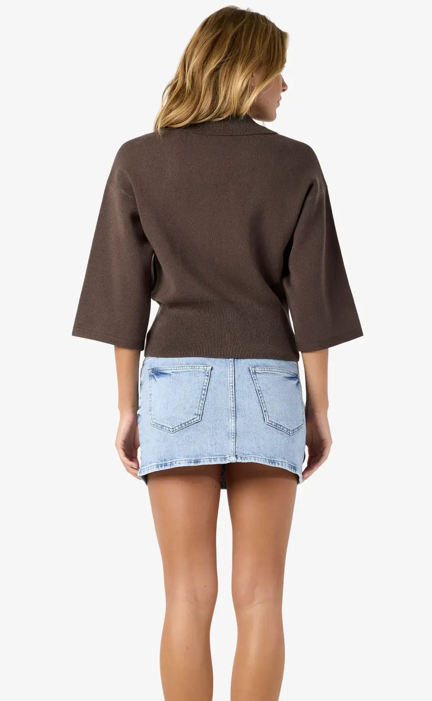 Noisy May Cardigan - Shyla 3/4 - Chocolate Brown