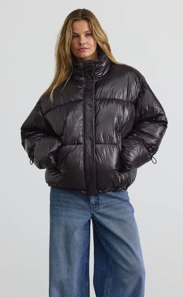 Noisy May Jakke - Allie Shiny - Black