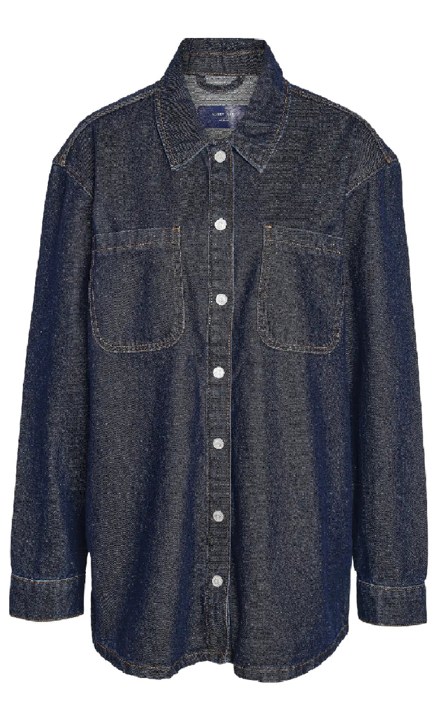 Noisy May Jakke - Alva L/S - Dark Blue Denim