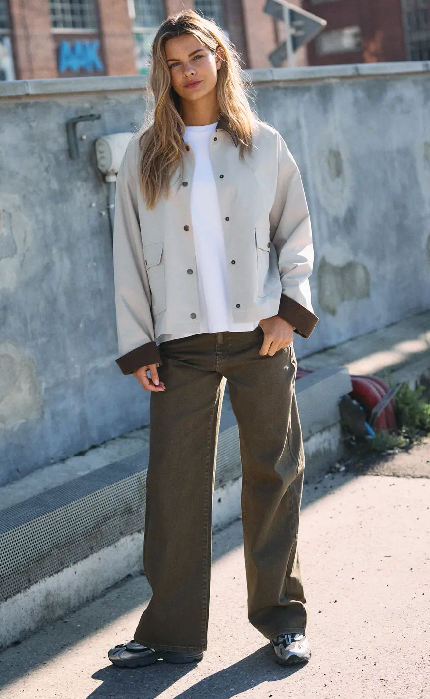 Noisy May Jakke - Nora Corduroy - Silver Lining Morel