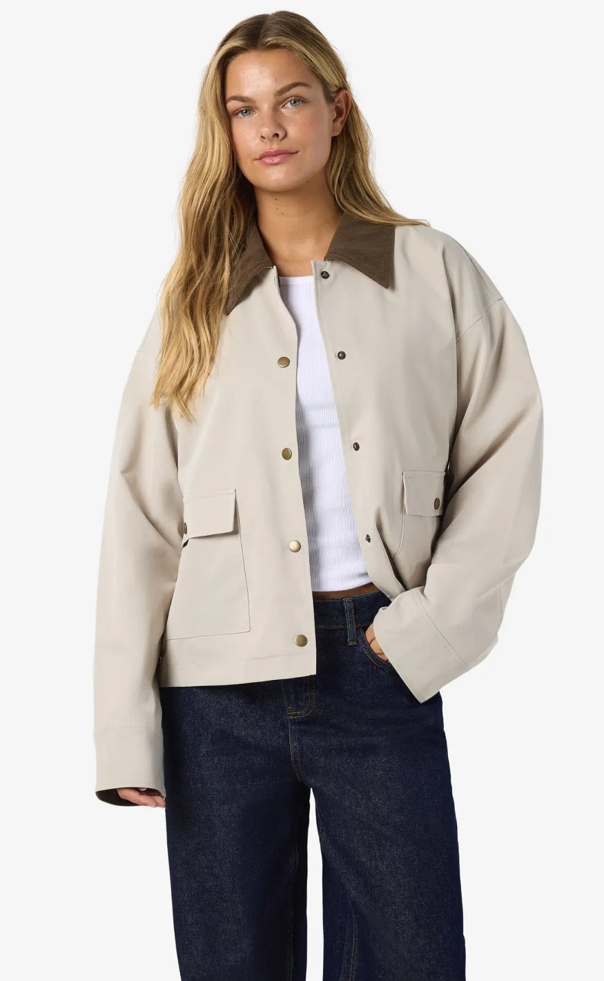 Noisy May Jakke - Nora Corduroy - Silver Lining Morel