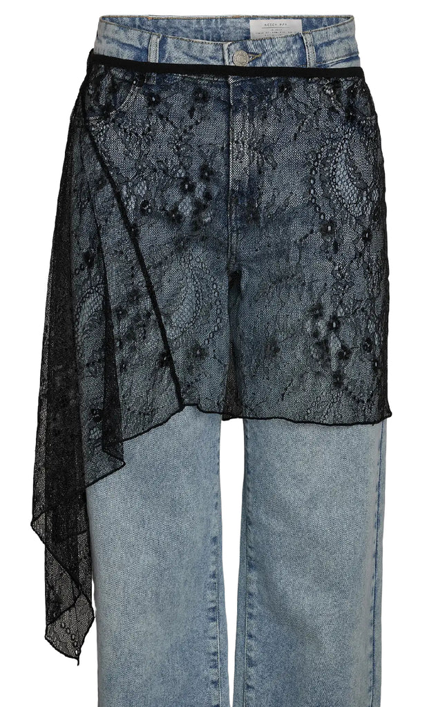 Noisy May Nederdel - Ida Elasticated Lace - Black