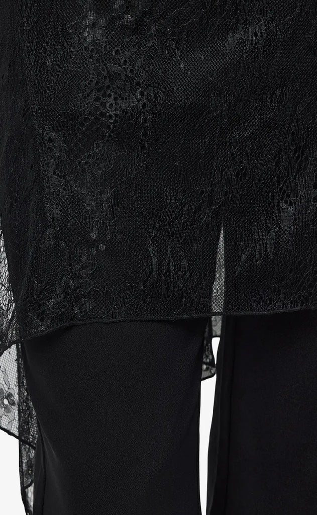 Noisy May Nederdel - Ida Elasticated Lace - Black