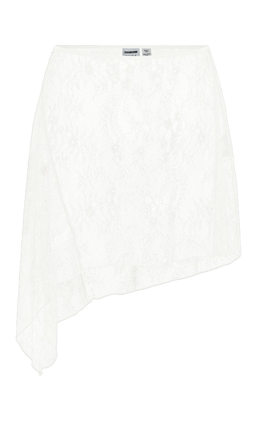Noisy May Nederdel - Ida Elasticated Lace - Bright White