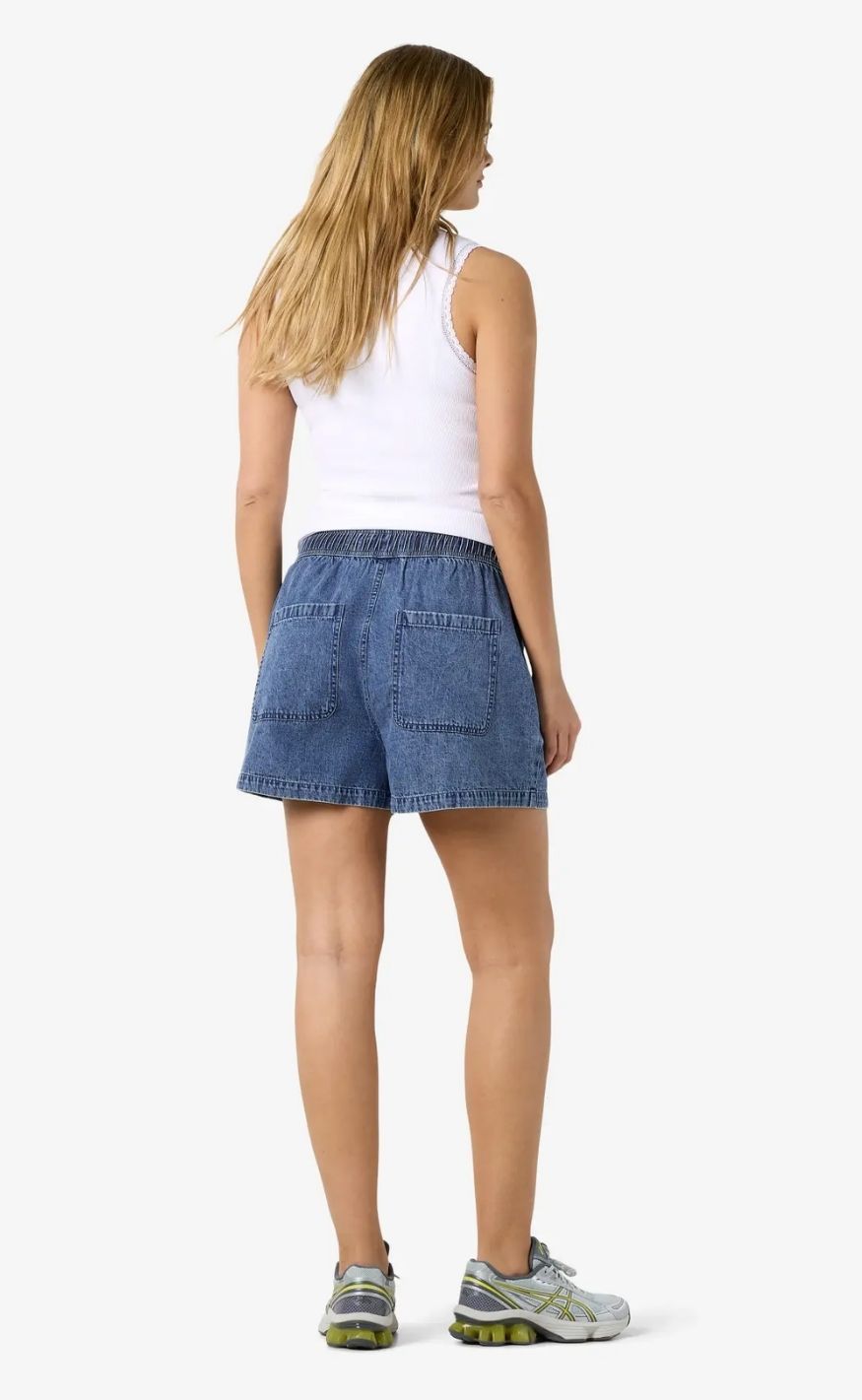 Noisy May Shorts - Enza - Medium Blue Denim