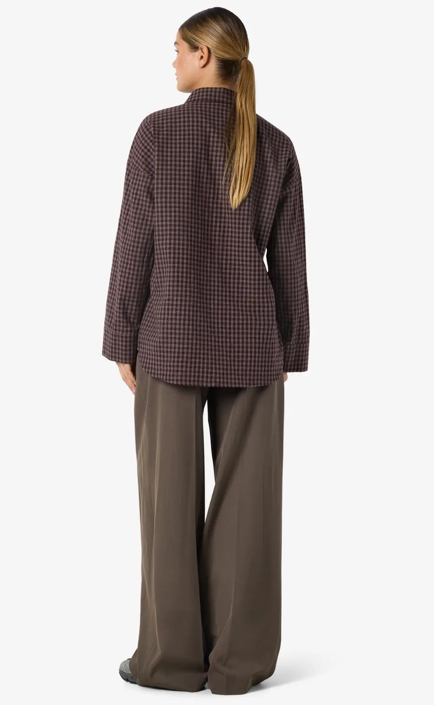 Noisy May Skjorte - Hailey Zoe - Chocolate Brown / Birch