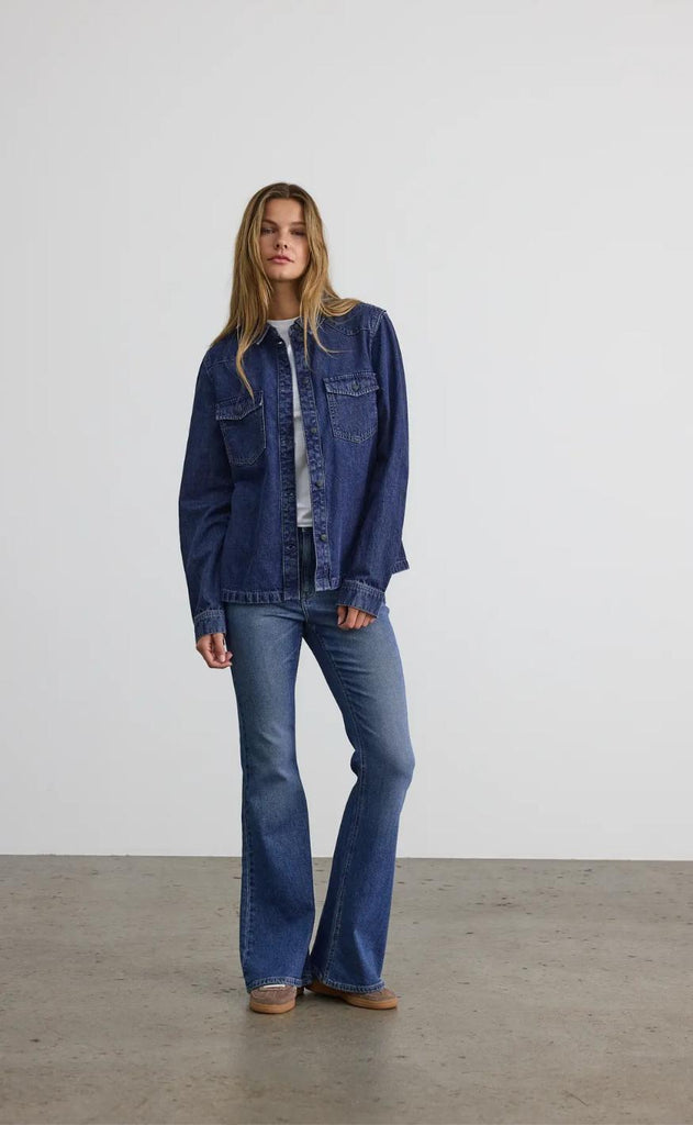 Noisy May Skjorte - Signe - Medium Blue Denim