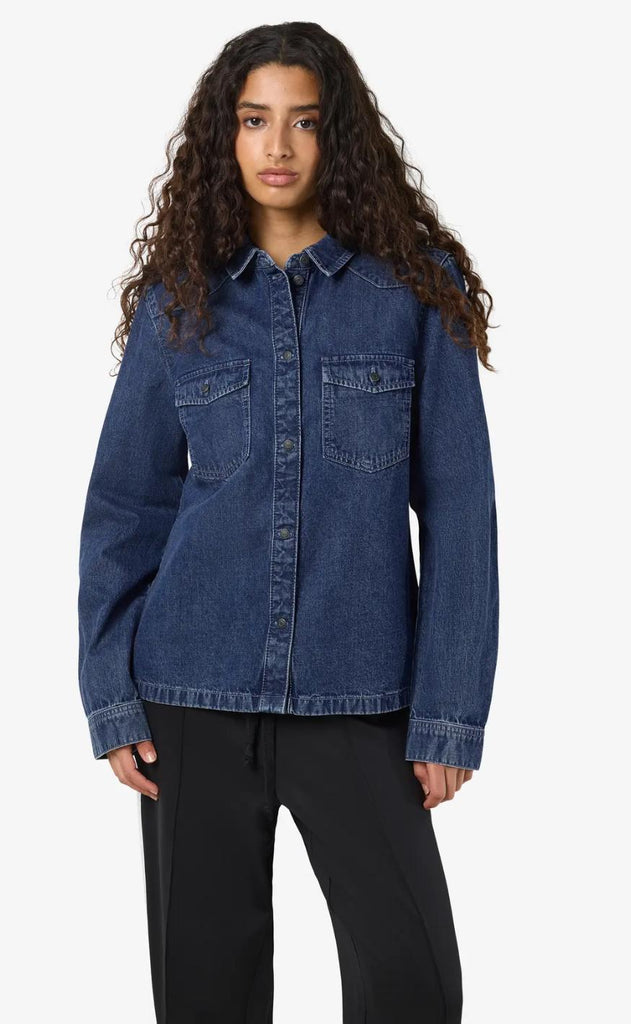 Noisy May Skjorte - Signe - Medium Blue Denim