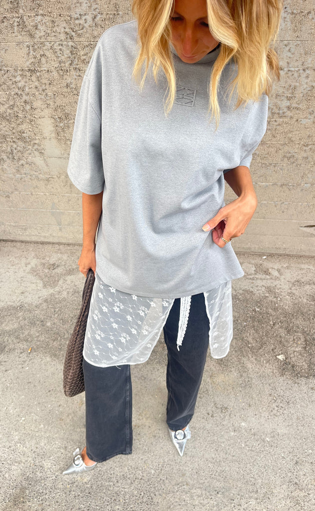 Noisy May T-shirt - Nadine - Light Grey Melange