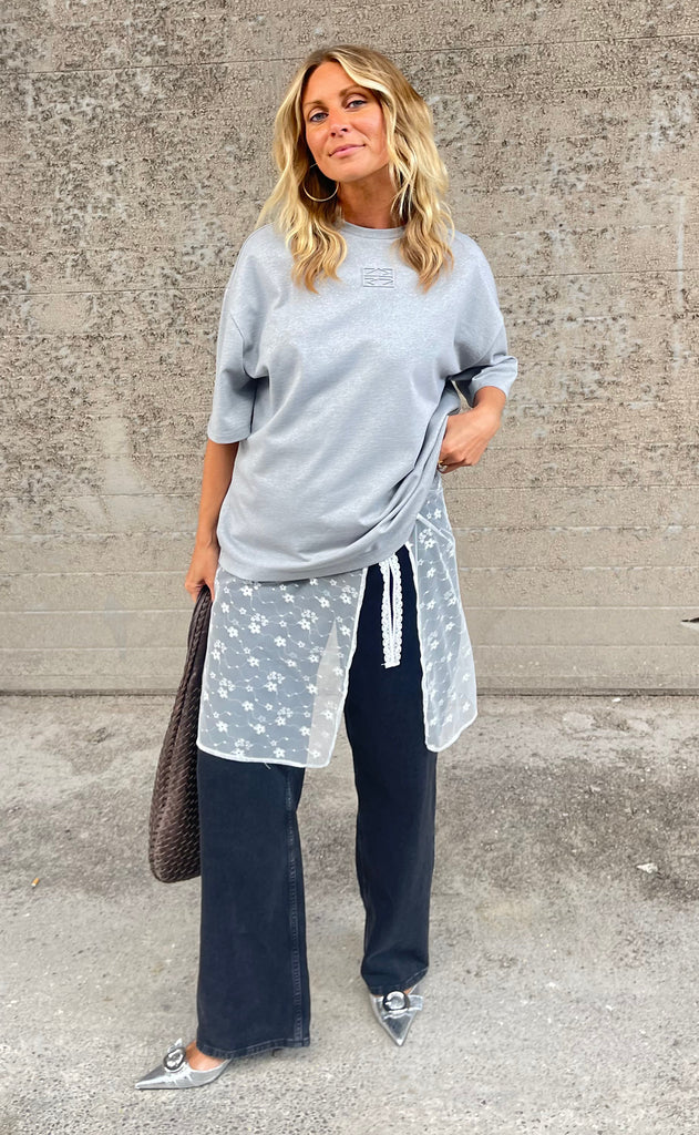 Noisy May T-shirt - Nadine - Light Grey Melange