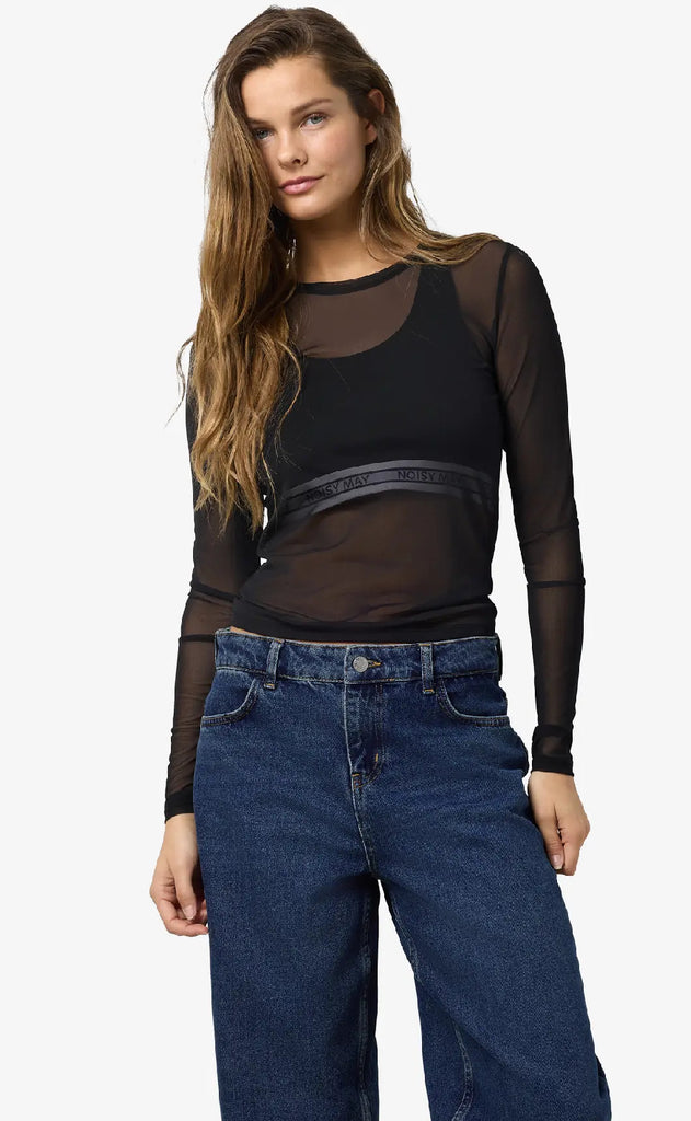 Noisy May Top - Judith L/S - Black