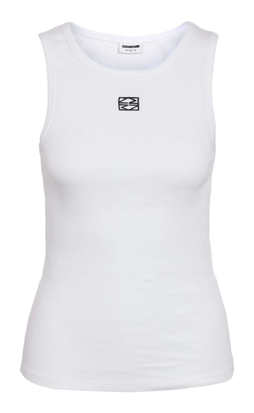 Noisy May Top - Maya Regular Tank - Bright White