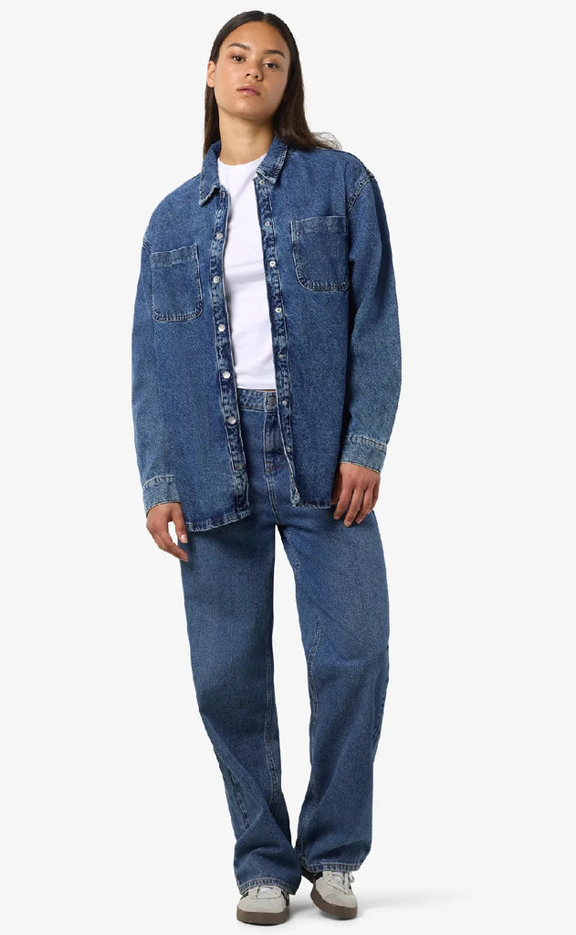 Nosiy May Jakke - Alva L/S - Medium Blue Denim
