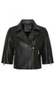 Notyz Jakke - Cropped Jacket - Black w. Light Gold acc.