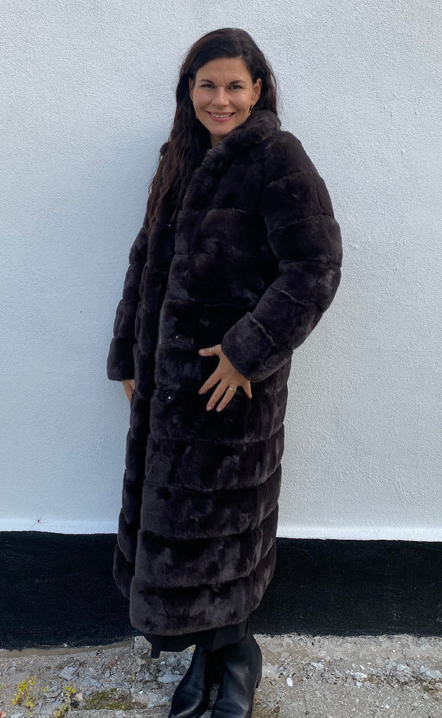 Notyz Jakke - Fake Fur Long - Chocolate