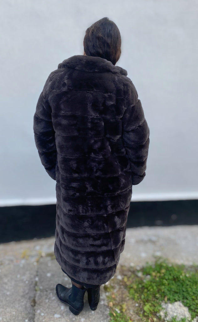 Notyz Jakke - Fake Fur Long - Chocolate