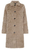 Notyz Jakke - Fake Fur - Taupe