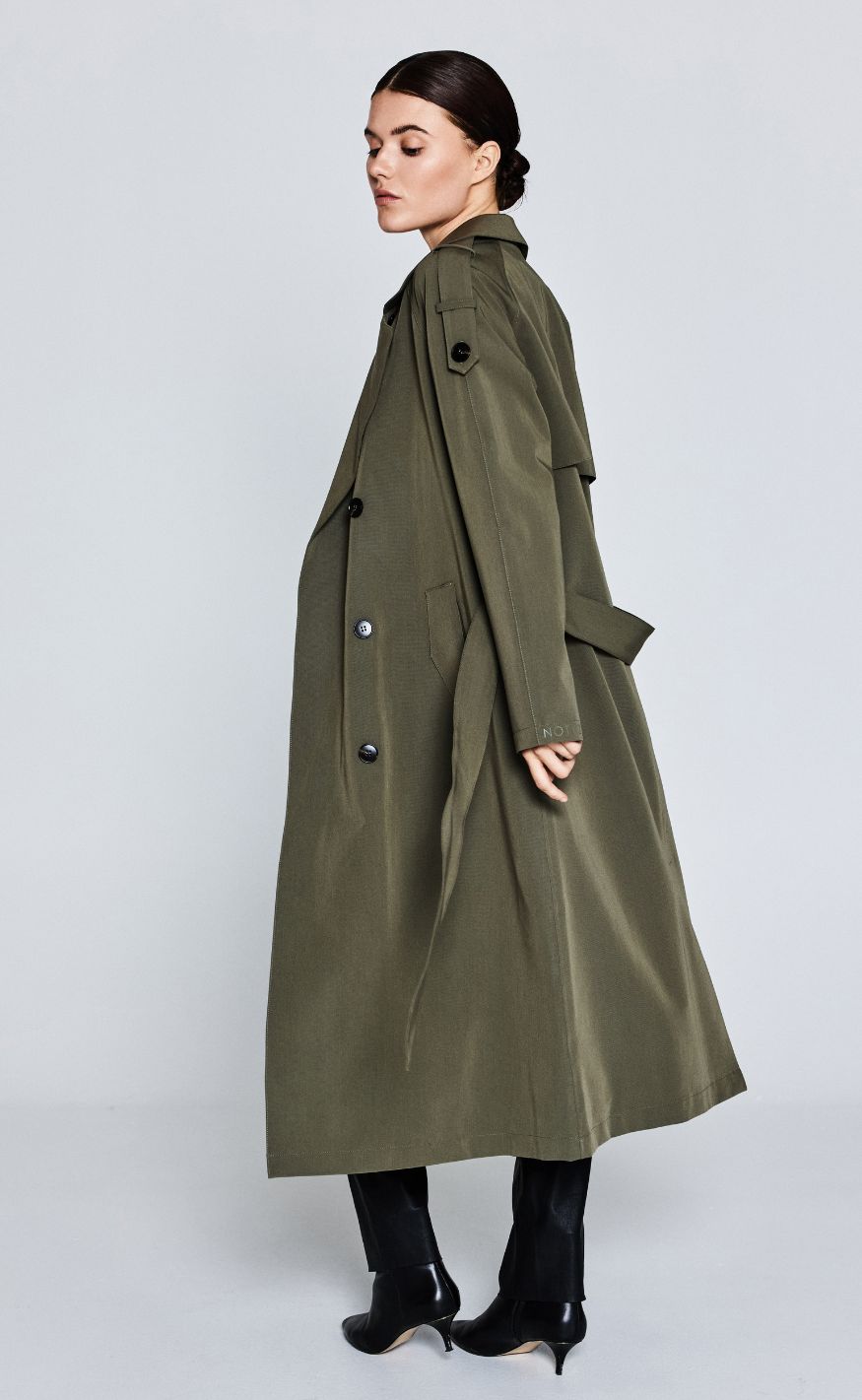 Notyz Jakke - Regnjakke Trenchcoat - Dusty Olive