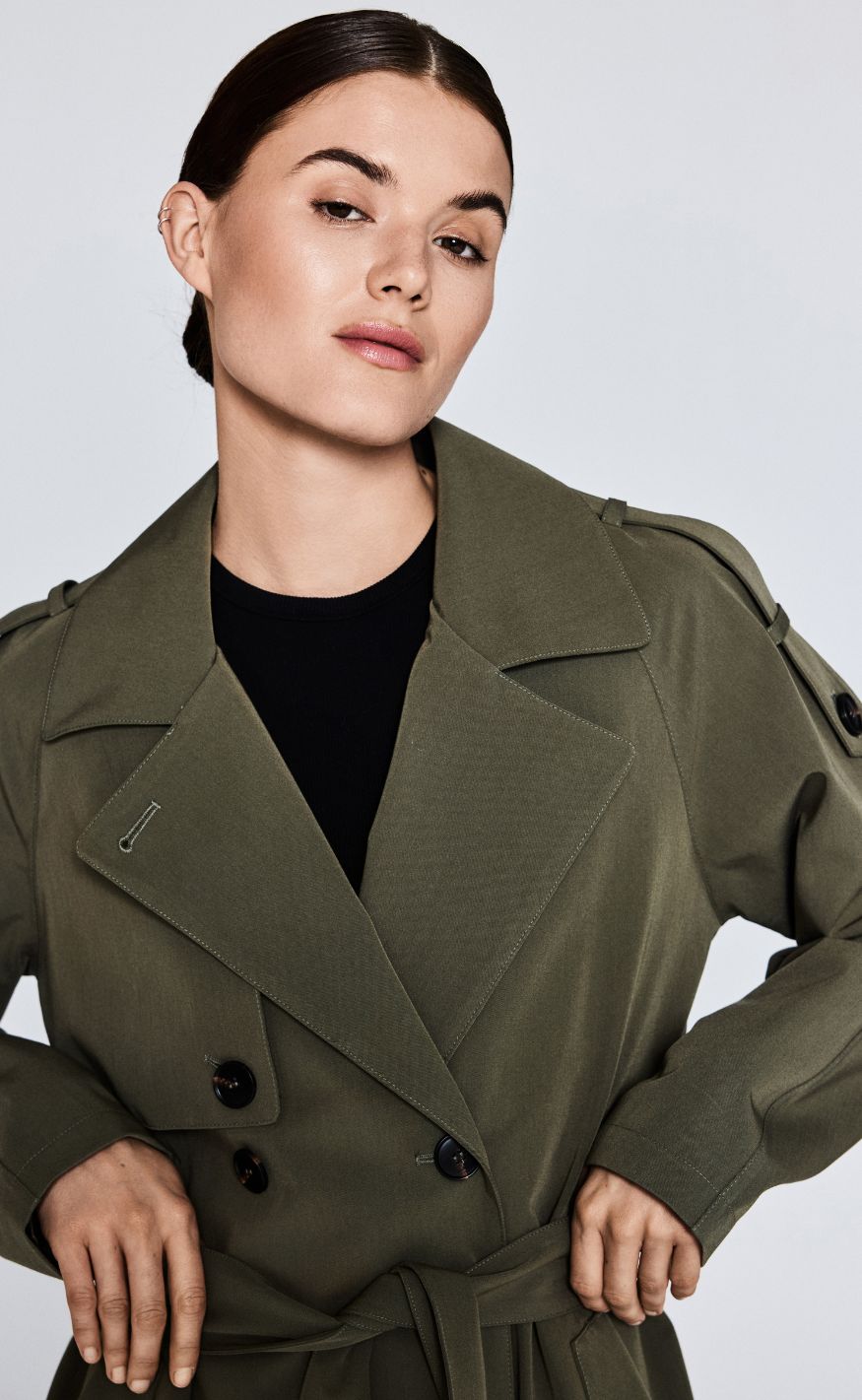 Notyz Jakke - Regnjakke Trenchcoat - Dusty Olive