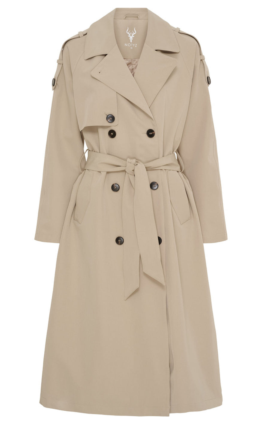 Notyz Jakke - Regnjakke Trenchcoat - Sand