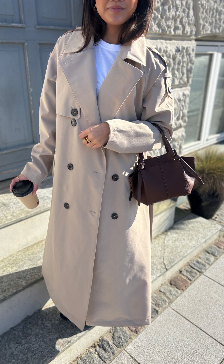 Notyz Jakke - Regnjakke Trenchcoat - Sand