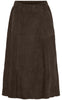 Notyz Nederdel - Suede Skirt - Dark Chocolate Brown