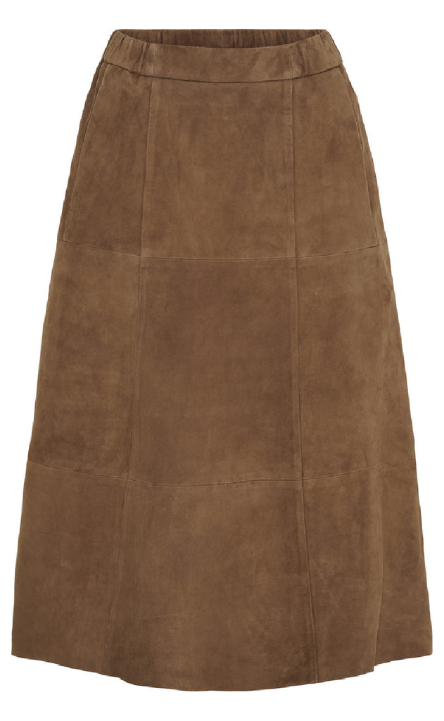 Notyz Nederdel - Suede Skirt - Hazelnut
