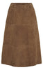 Notyz Nederdel - Suede Skirt - Hazelnut