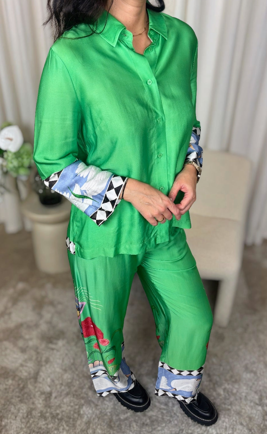 Nümph Skjorte - Adelina - Vibrant Green