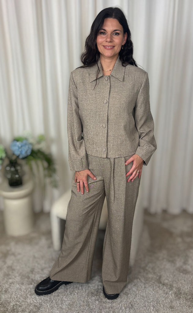 Nümph Jakke - Melona - Dark Sand Melange