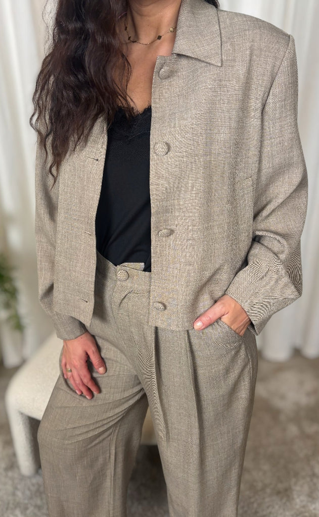 Nümph Jakke - Melona - Dark Sand Melange