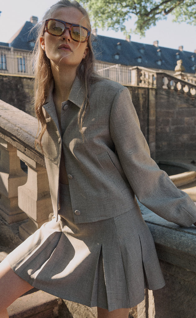 Nümph Jakke - Melona - Dark Sand Melange