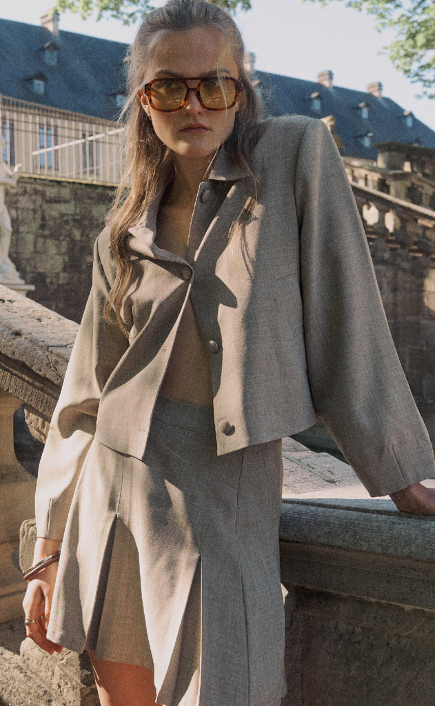 Nümph Jakke - Melona - Dark Sand Melange