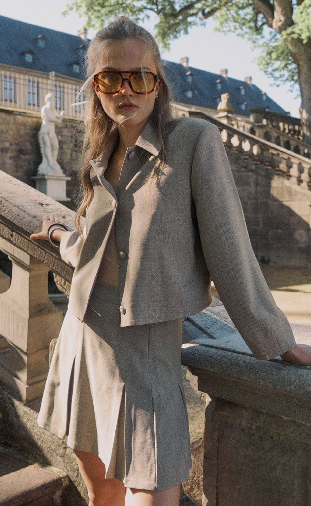 Nümph Jakke - Melona - Dark Sand Melange