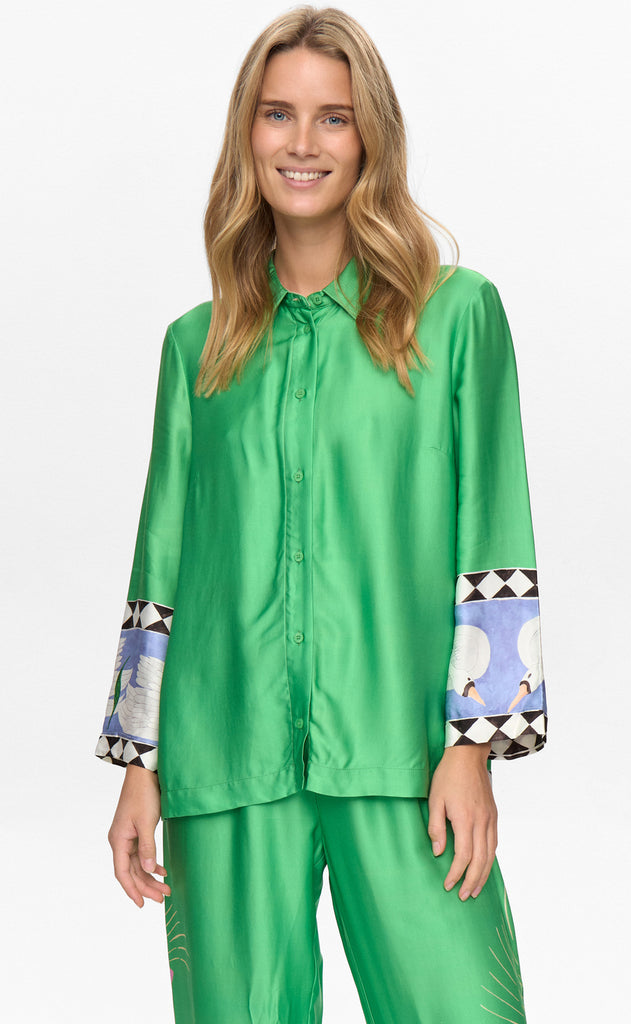 Nümph Skjorte - Adelina - Vibrant Green