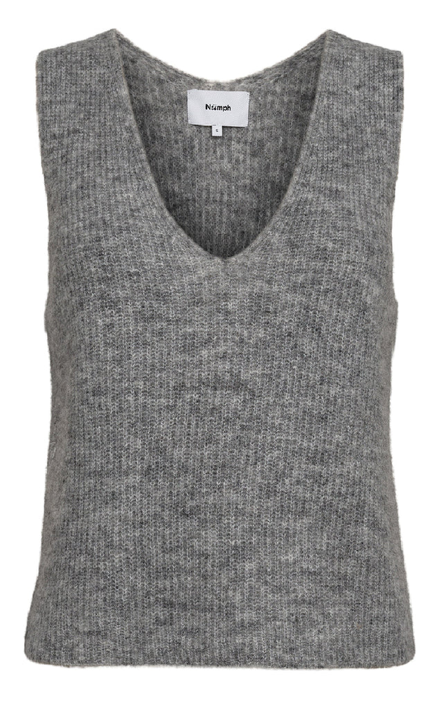 Nümph Vest - Riette Rib - Medium Grey Mel