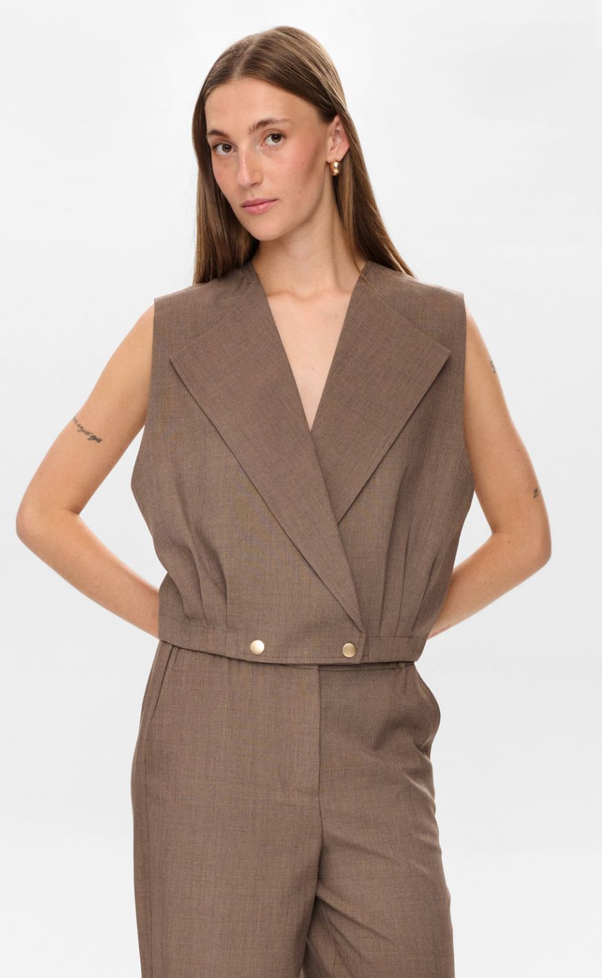 Nümph Vest - Shelly - Brown Lentil Melange