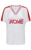 ONLY Bluse - Bella Sport V-Neck - Bright White/Move In Red