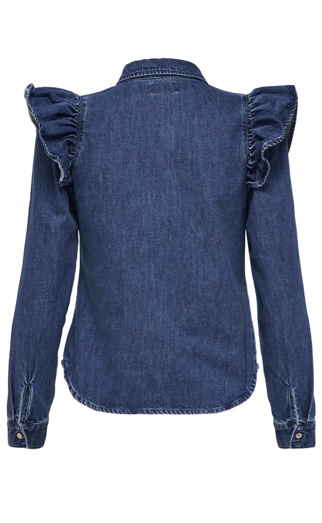 ONLY Bluse - Indigo - Dark Blue Denim