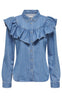 ONLY Bluse - Indigo - Medium Blue Denim
