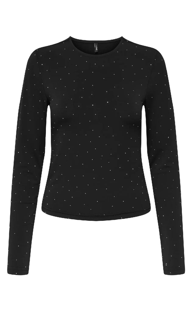 ONLY Bluse - Zita - Black Silver Rhinstones