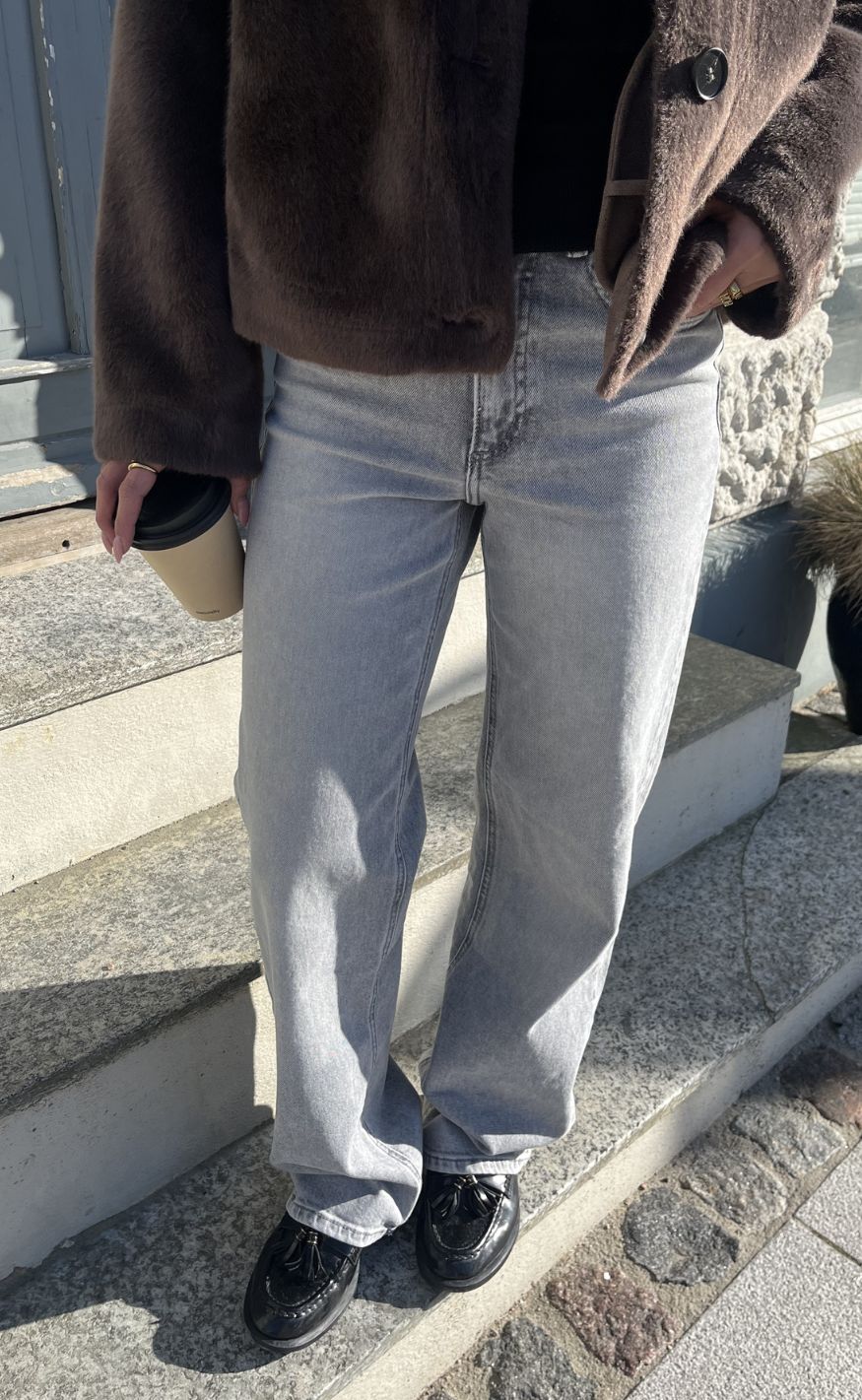 ONLY Bukser - Juicy Wide Leg - Medium Grey Denim