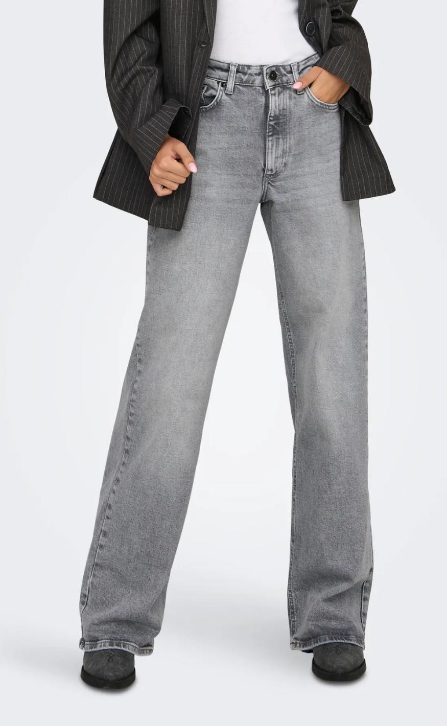 ONLY Bukser - Juicy Wide Leg - Medium Grey Denim