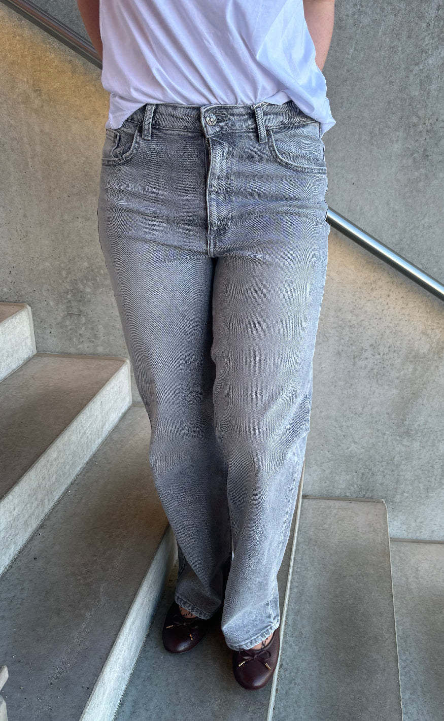 ONLY Bukser - Juicy Wide Leg - Medium Grey Denim