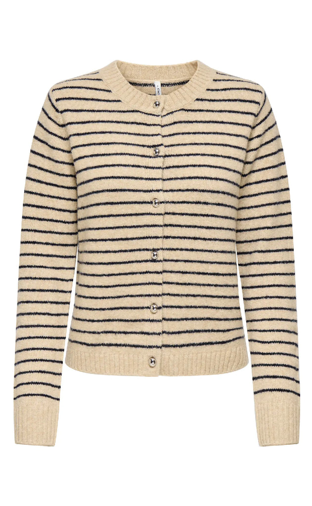 ONLY Cardigan - Chester LS - Humus Niht Sky/Mel/Silver Button