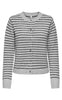ONLY Cardigan - Chester LS - Light Grey Melange Black/Silver Button