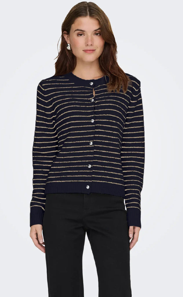 ONLY Cardigan - Chester LS - Night Sky Humus/Mel/Silver Button