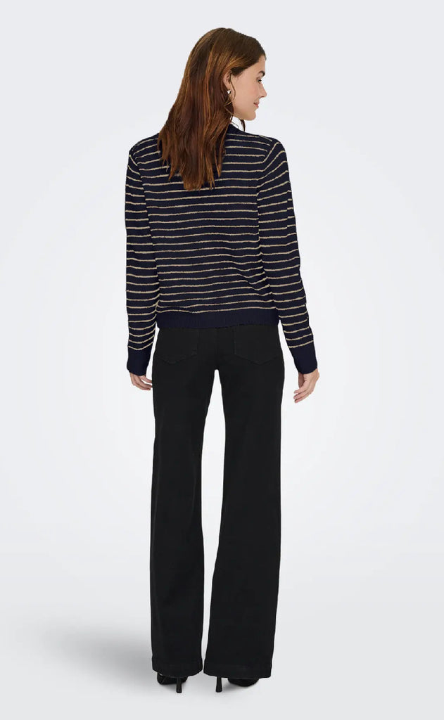 ONLY Cardigan - Chester LS - Night Sky Humus/Mel/Silver Button