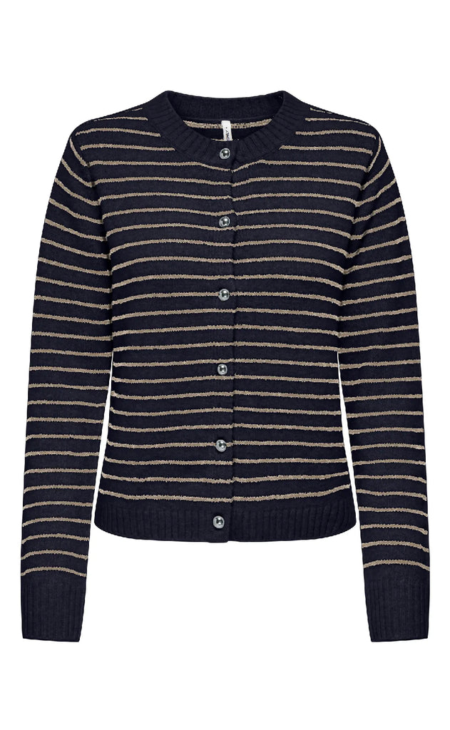 ONLY Cardigan - Chester LS - Night Sky Humus/Mel/Silver Button